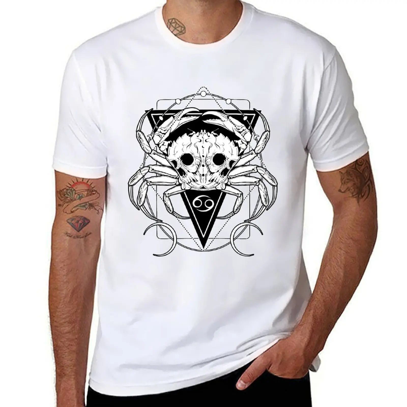 

Zodiac: Cancer T-Shirt t shirt man cotton t shirts for man slim fit T-Shirt
