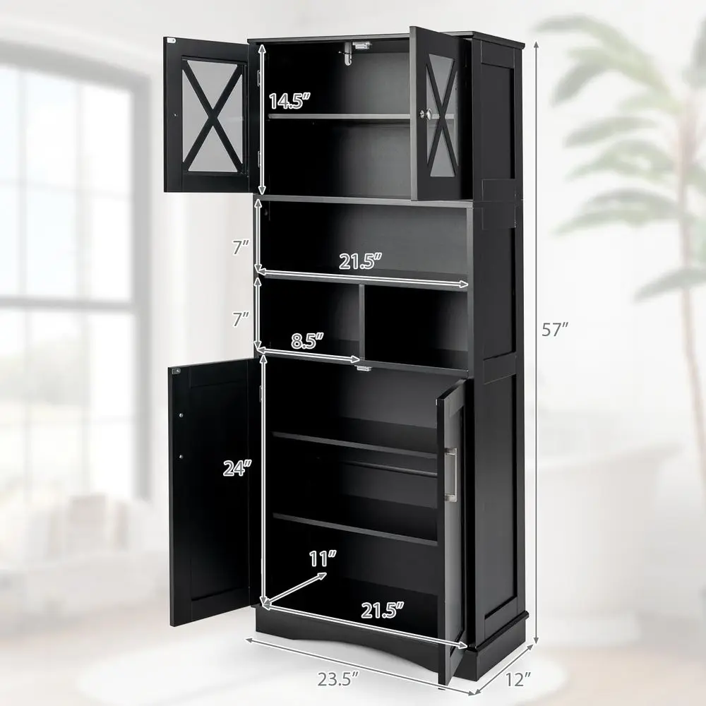 57" Bathroom Storage Cabinet 2