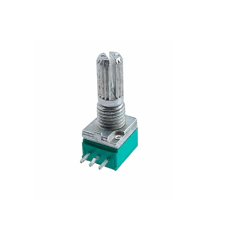 5 pc R097 Precision 9mm Single Potentiometer 3pin B1K 5K 10K 20K 50K 100K 500K Adjust Volume Switch flower axis 15mm