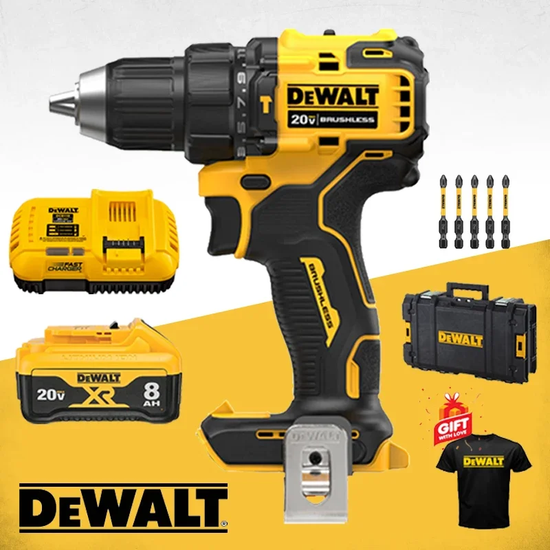 DEWALT DCD709 Cordless Compact Hammer Impact Drill Driver 20V Brushless Hand Electric Screwdriver Power Tools DCB118 DCB115