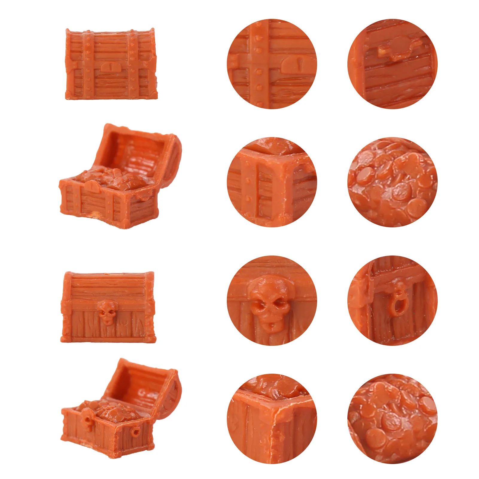 صندوق مجوهرات مصغر، صندوق كنز صغير لزينة بيت الدمية، لعبة مغامرة القراصنة