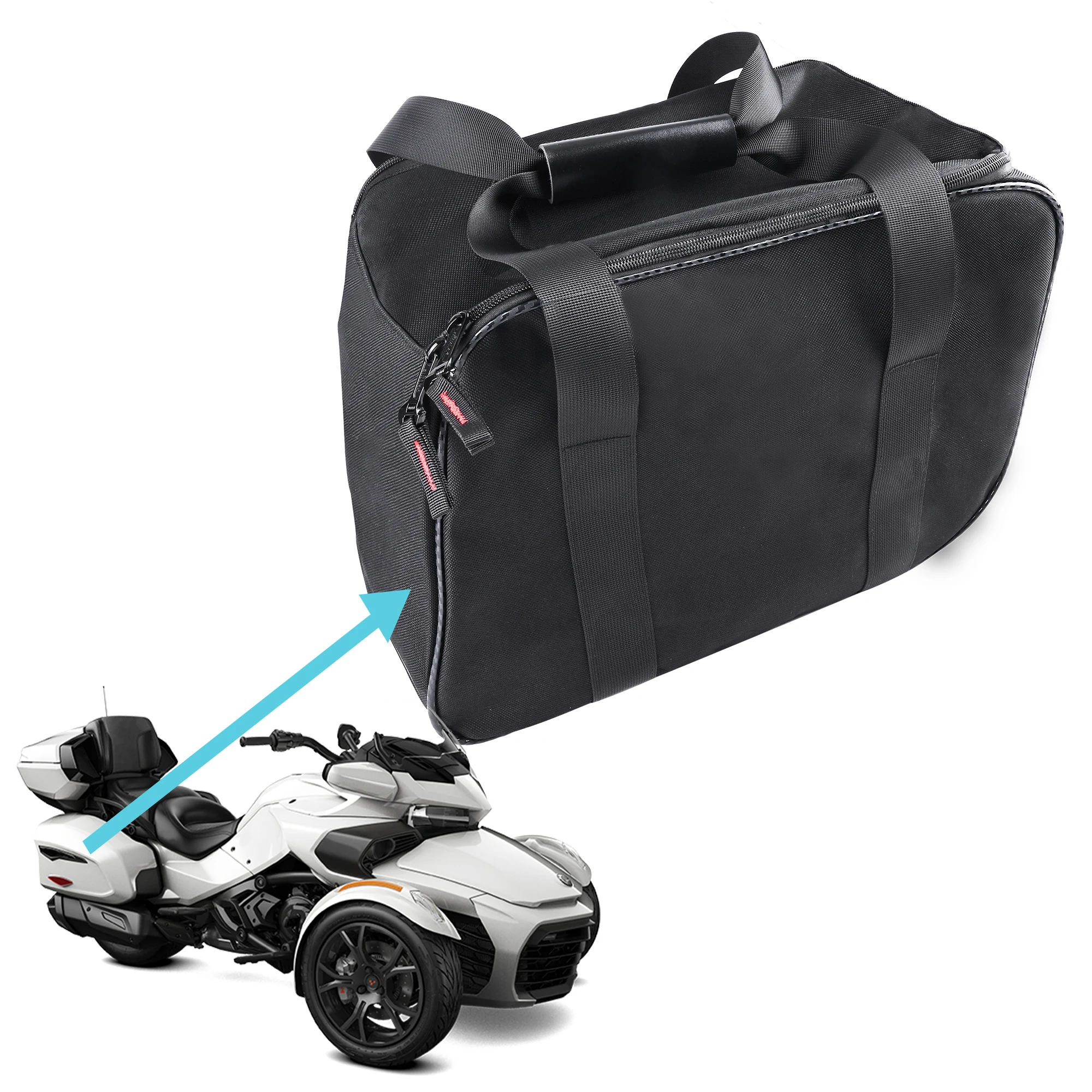 GoldFire Can Am Spyder RT Motorcycle Universal Saddlebag Removable EDC Luggage Bag Backpack Straps Trunk Organizer Waterproof