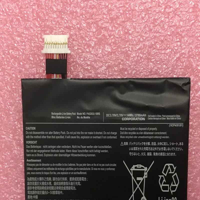 New PA5203U-1BRS Laptop Battery 3.78V 14Wh 3788mAh For Toshiba Encore WT8-B32CN Excite 10 Tablet PC
