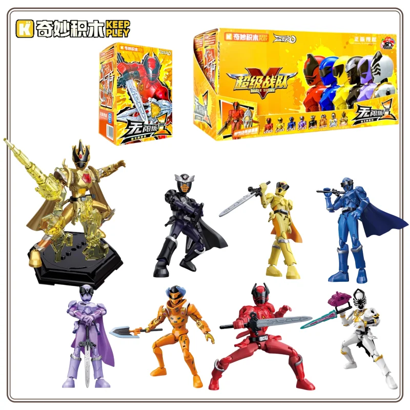 

New in Stock BLOKEES Super Sentai Unlimited 01 Blind Box Ohsama Sentai King-Ohger Kamakiri Ohger Assembled Movable Model
