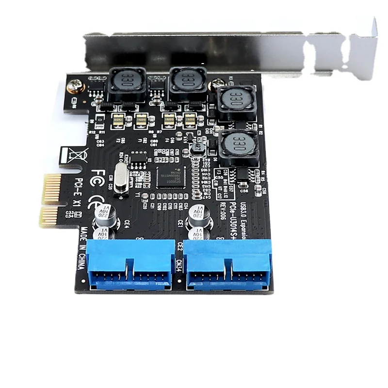 

Super Speed PCIe To 2 Port 19Pin USB 3.0 Riser Card PCI-e To Dual Internal 20Pin PCI Express Card Converter Adapter for Computer