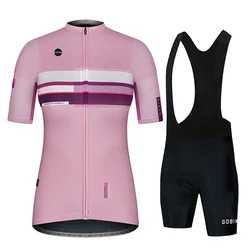 2023 Cycling Set Gobikful Women Cycling Fashion Jersey Short Sleeve Bicycle Cycling Clothing Kit Mtb Bike Wear Maillot Ciclismo