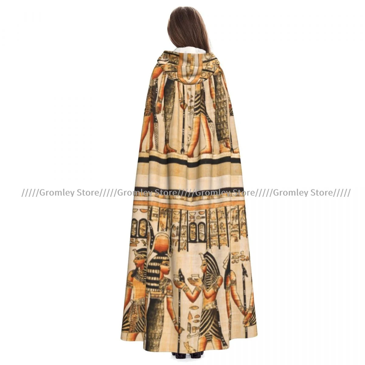 

Плащ унисекс, египетский папирус, фараон, тутанхамэн и боги, Осирис, голосор, накидка с капюшоном, средневековый костюм, ведьма, Викка, вампир
