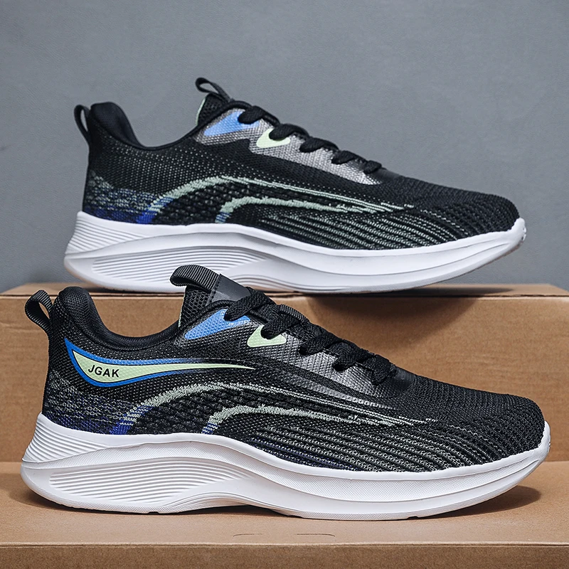 

Casual sports shoes men's four season fashion thick sole light breathable outdoor anti slip running comfortable casual sneakers