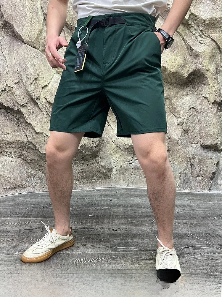 

High Aesthetic 3D Tailored Men's Outdoor Waterproof Breathable Sport orts Trendy Youth Active Nylon Spandex Summer Casual