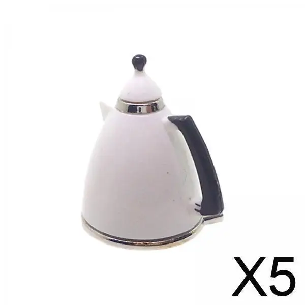 

Miniature Teapot Model 1/12 Scale Plastic Kettle Kitchen Room Furniture Toy for Dollhouse Tableware and Decoration