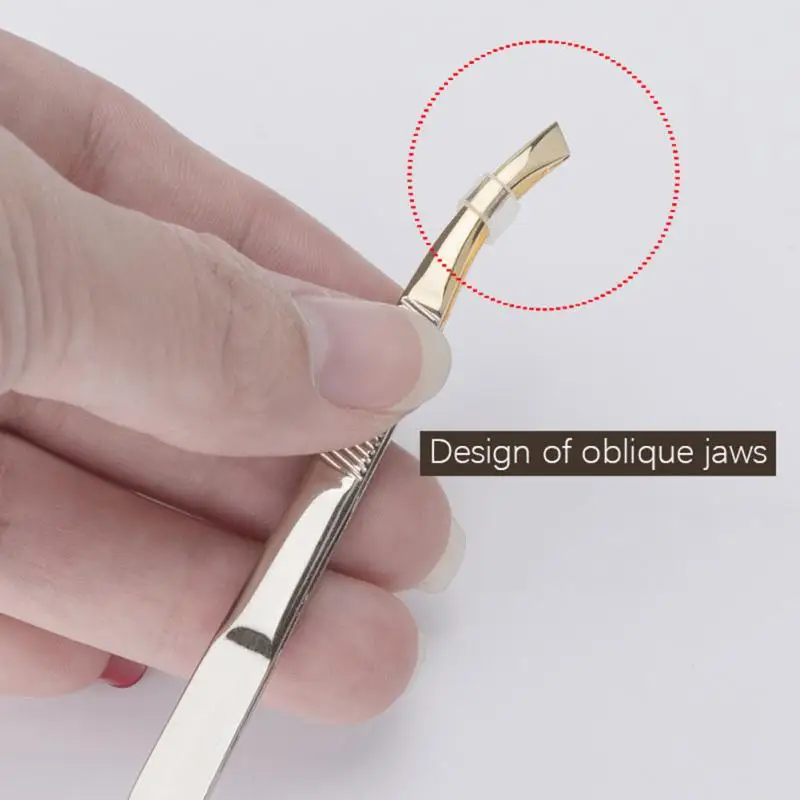 Eyebrow Trimming Clip Eyebrow Pliers Tool Eyebrow Clip Stainless Steel Clip Eyelash Double Eyelid Tweezers Slant Makeup Tool