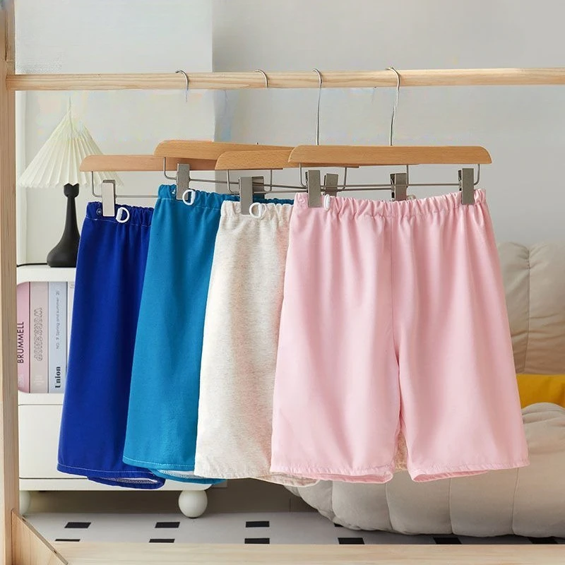 Women’s Cotton Menstrual Period Shorts, Leak-Proof Front and Back, Mid-Thigh Length