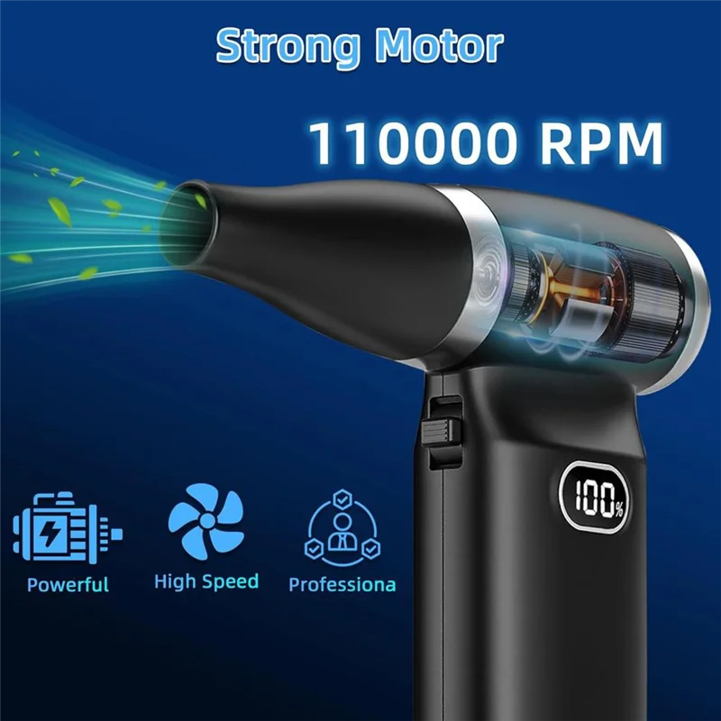 

Optimal Compressed Air Duster, 110000RPM Electric Air Duster,Keyboard Cleaner For Office, Rechargeable No Canned Air Duster