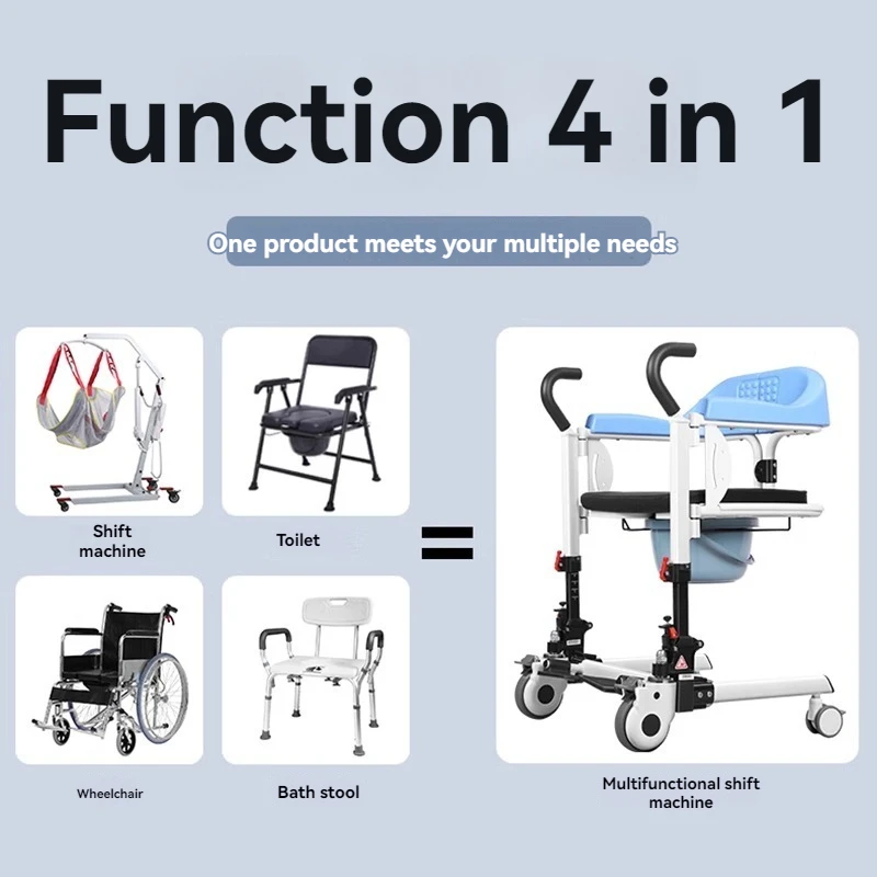 Lift elderly care transfer toilet bath chair bed home wheelchair hand crank hydraulic electric