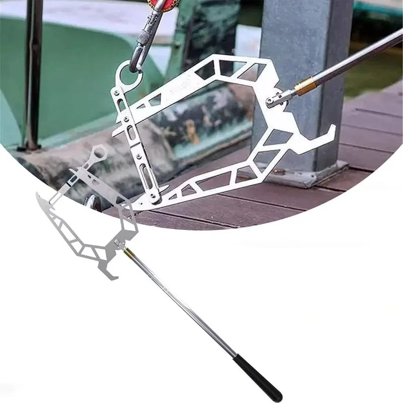 Accessories Hardware Tools Long Distance Threaded Telescopic Rod Threader Boat Hook Wharf Stainless Steel