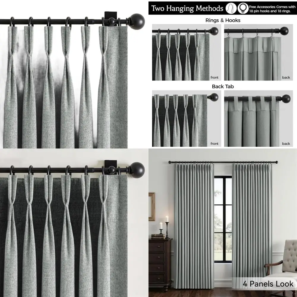 

Linen-Feel Thermal Insulated Blackout Curtains, 84 Sage Green, 2-Panel Set (40 W x 84 L)