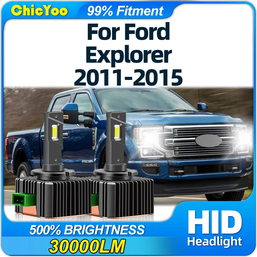 

120W D3S LED Headlight Bulbs 30000LM HID Xenon Headlamps 12V 6000K Plug And Play For Ford Explorer 2011 2012 2013 2014 2015