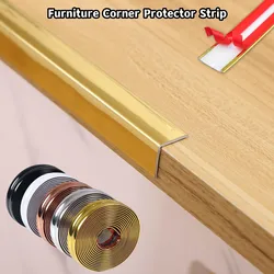 Gold Wall Furniture Corner Molding Trim sticker Self Adhesive decor tape Anti-Bumb Kid Safety Table Edge Guard Protection Strip