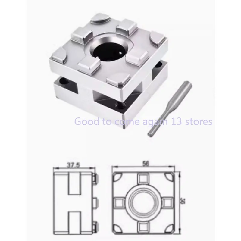 

1pc Precision CNC Carving Small Copper Male Manual Chuck D56-60mm Square Electrode Holder for EDM Spark Machines ER/3R Interface