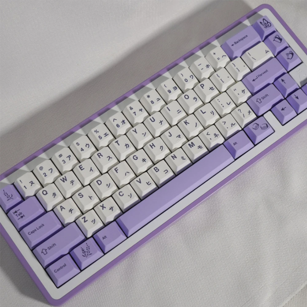 Gmk Lavender Purple Japanese Keycaps 116 Keys PBT cherry profile Keycaps set for MX Switches Mechanical Keyboard 64 96 104