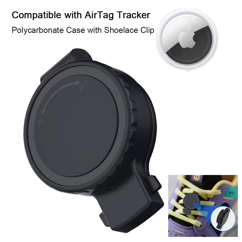 

Водонепроницаемый поликарбонатный чехол с зажимом для шнурков, совместимый с трекером AirTag