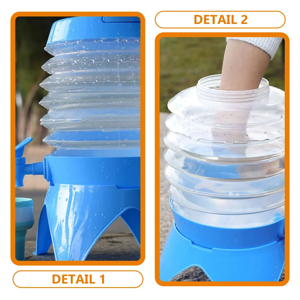 

Car Large Capacity Collapsible Bucket Portable Water Container Outdoor Camping Folding Water Jug Drinking Storage Spigot