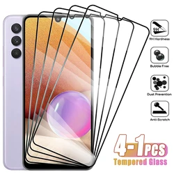 4-1Pcs Tempered Glass For Samsung Galaxy A72 A52 A42 A32 A22 4G 5G A12 A02 Screen Protector on Samsung A52S A02S