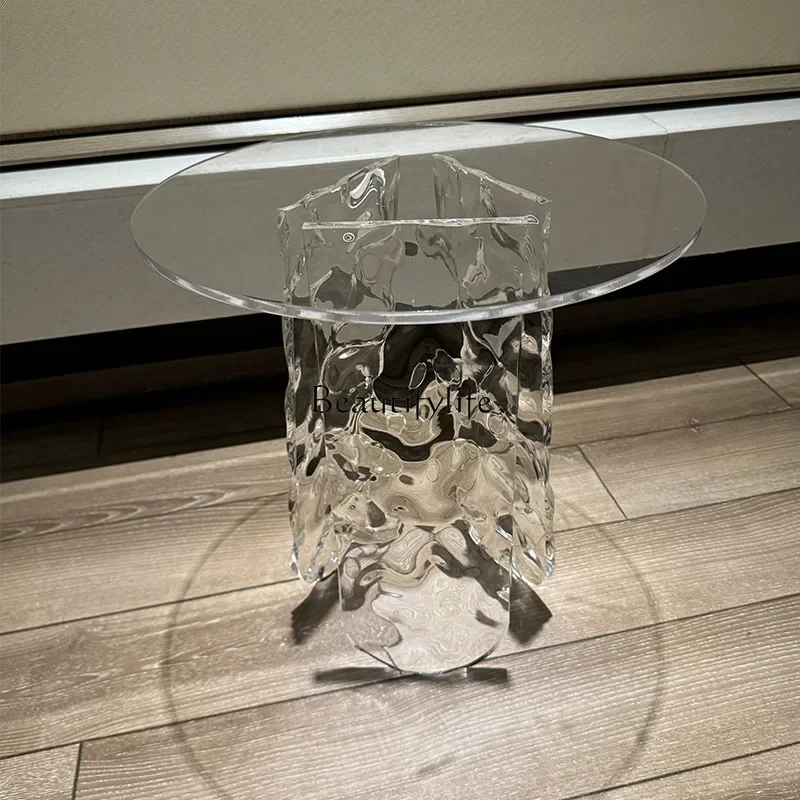 

ls 04Modern simple living room sofa acrylic edge a few water ripple corners a few