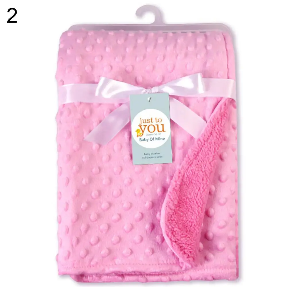 Dual Layer Embossed Bubble Warm Soft Infant Baby Breathable Blanket Wrap Cover