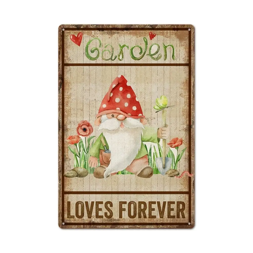 Trendy Iron Garden Poster Plaque Decorative Wall Art Decor Vintage Funny Retro Signs Cafes