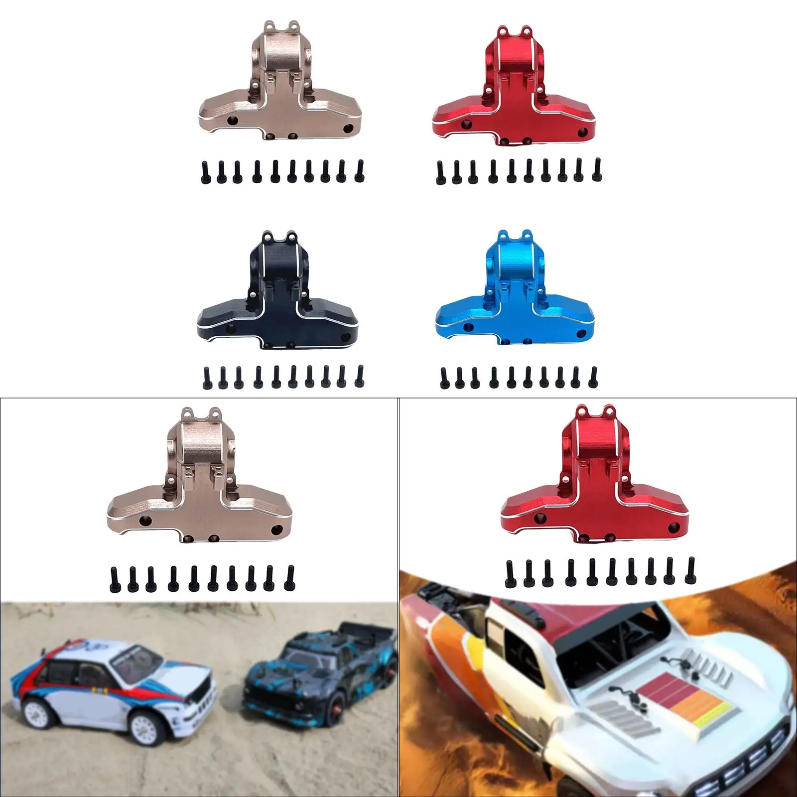 1/14 RC Car Rear Gearbox Upper Cover Aluminium Direct Fit Differential Case untuk