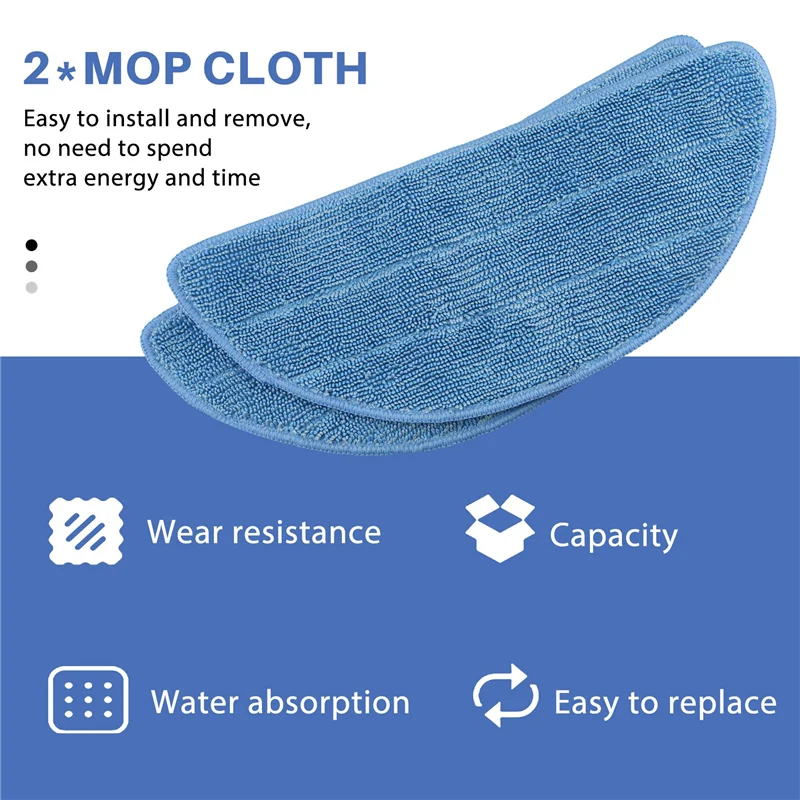 

B83B-For Kabum Smart 500 / 700 Replacement Parts Accessories Main Side Brush Hepa Filter Mop Cloth Accessories