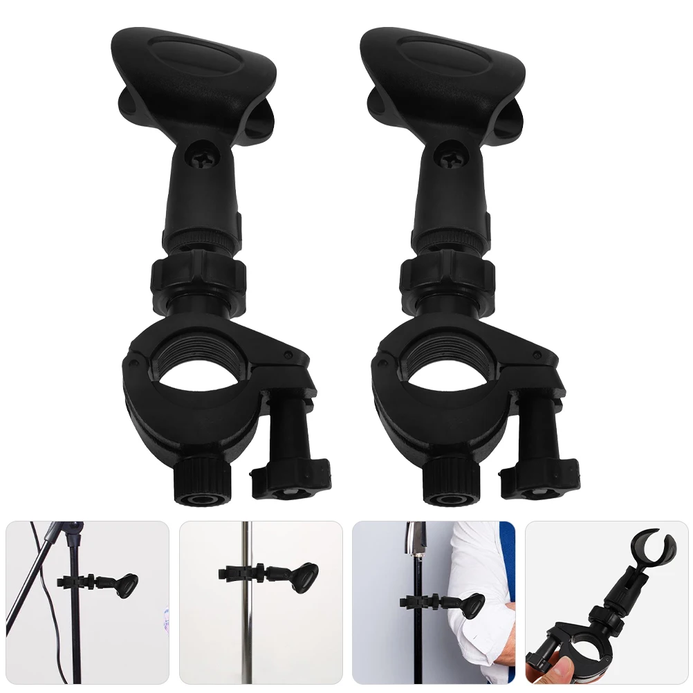 

Microphone Stands Mic Clamp Wireless Microphone Holder Universal Mic Holder Clamp Gooseneck Tripod Mounts Adjustable Cell
