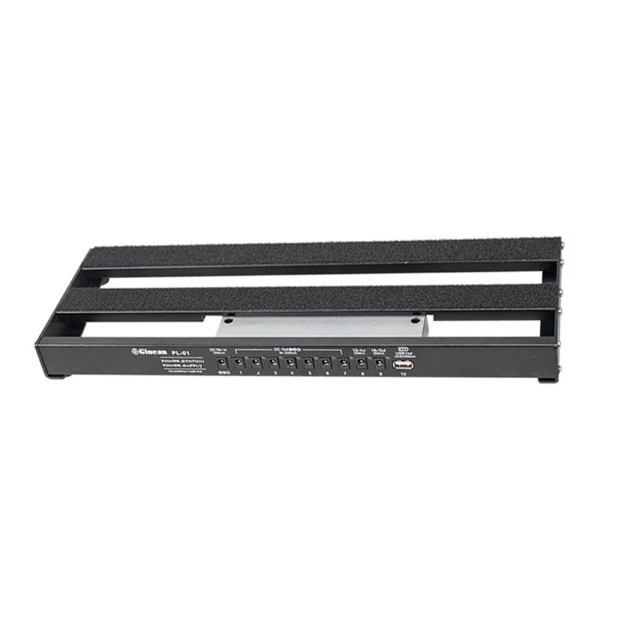 

Black Aluminum Pedalboard Diy Guitar Bass Pedal Board with Magic Tape Cable Cord Straps