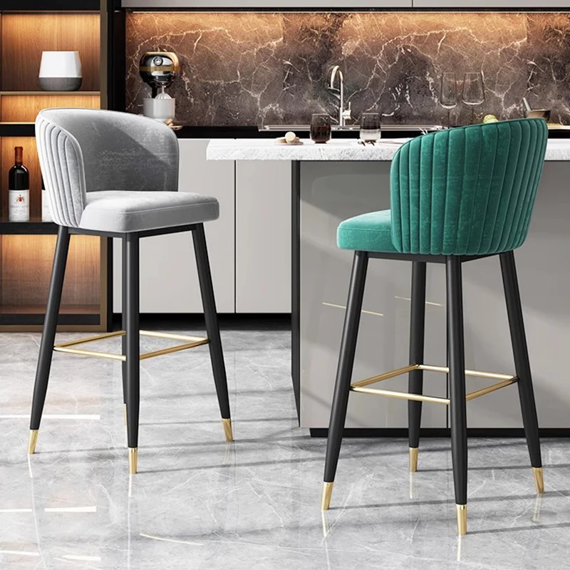 

Minimalist Wood Cafe Bar Stools Banks Acrylic Leather Ergonomic Bar Stools Accessories Spinning Sillas Bar Kitchen Furniture WZ