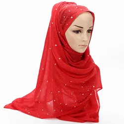 Pañuelo de cabeza musulmán para mujer, Pashmina de algodón, Foulard, Hijab, tiendas, Color sólido, 2022