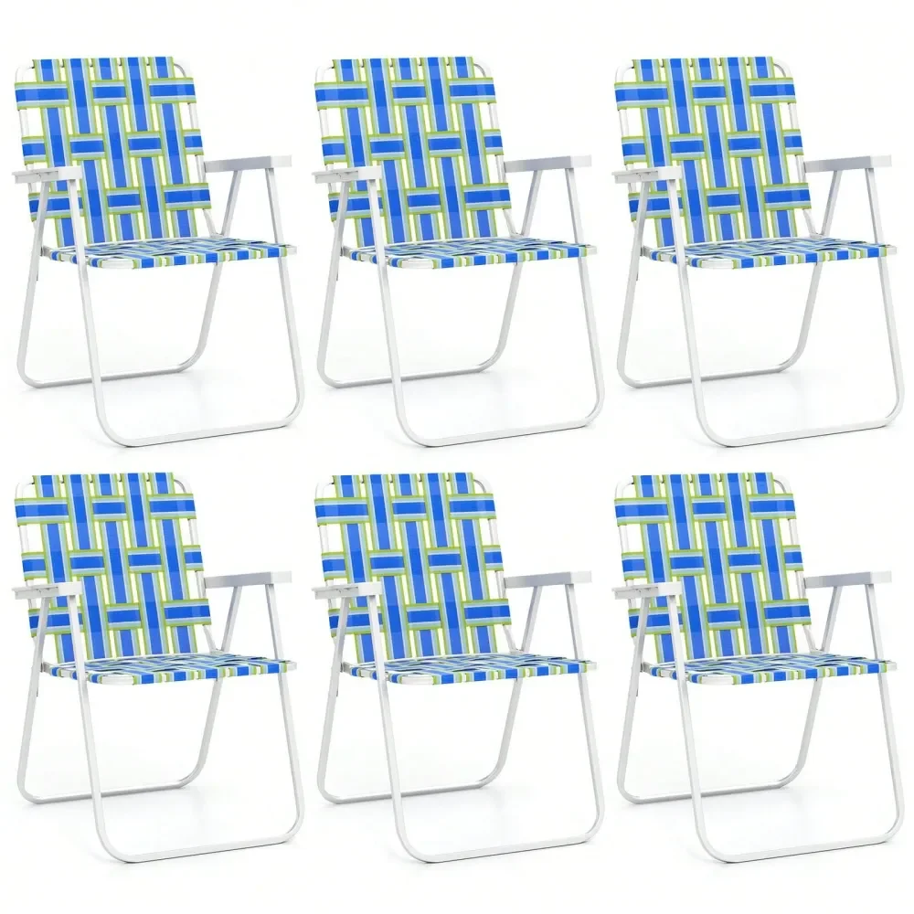 

Folding Beach Chairs With Armrests For Adults Loads To 330 LBS