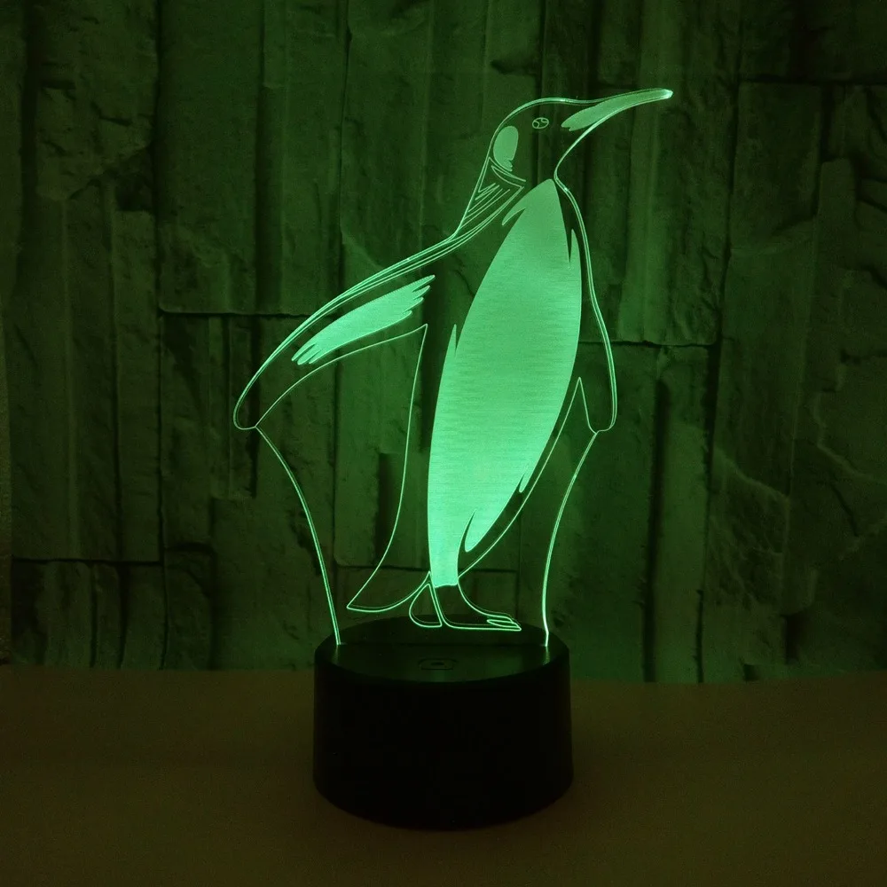 

Penguin 3D Night Light Illusion LED Nightlight Child Night Lamp Lights for Home Dorm Room Decoration Birthday Christmas Gift