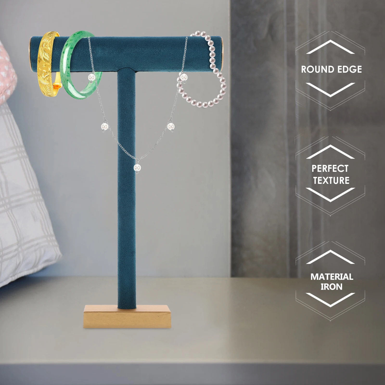 

Green Jewelry St for Necklace Bracelet Retro Desktop ganizer Storage Display Rack Home Decor Accessories Holder