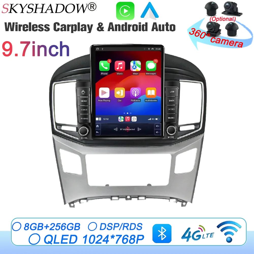 

Bluetooth GPS 4G WIFI Android 14 For Hyundai H1 2017-2018 Multimedia Car Video Navigation Player Auto radio GPS Stereo Carplay