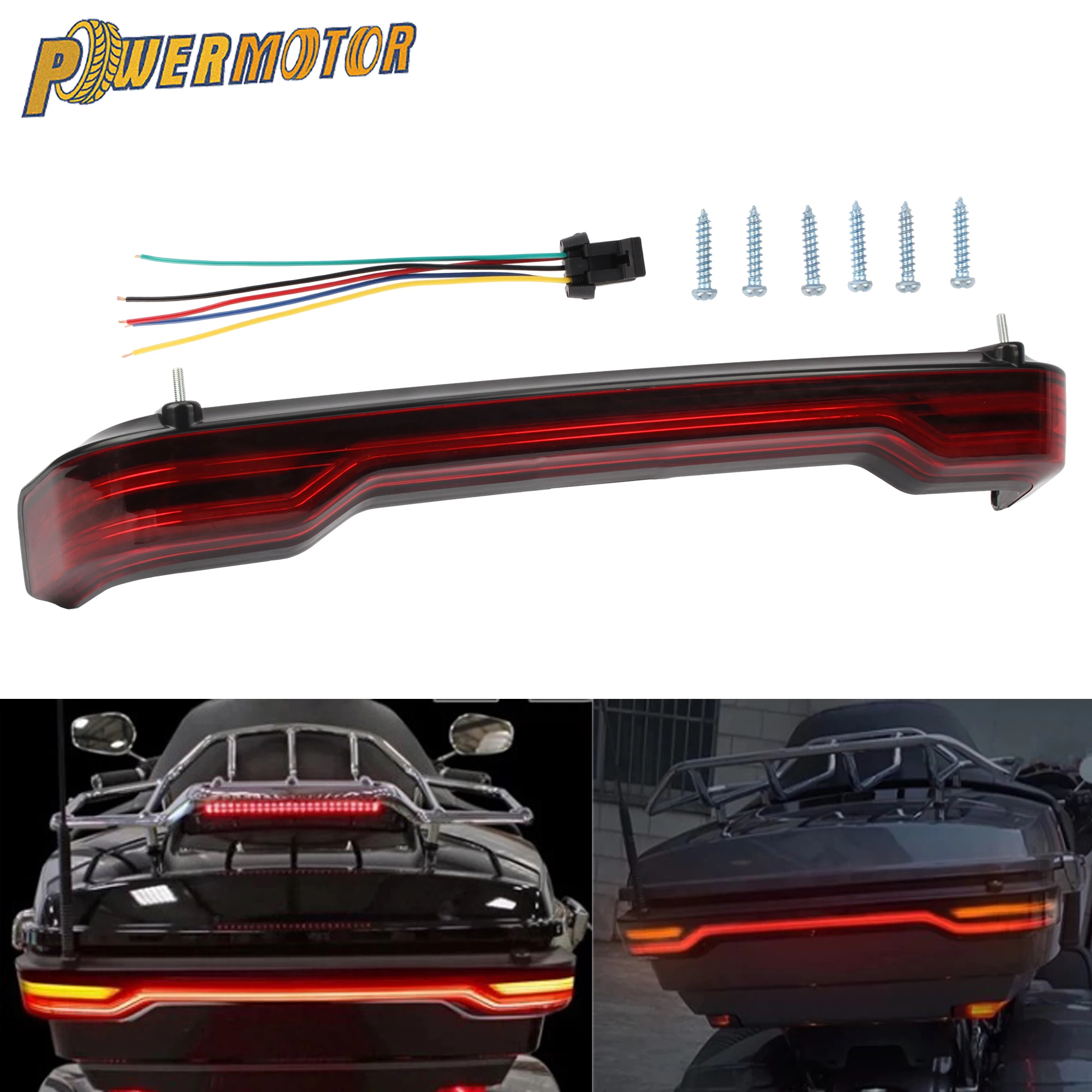 

Motorcycle Tour Luggage King Brake Tail Light Turn Signal Lamp For Harley Touring Road Electra Glide Ultra Limited 2014 -2025