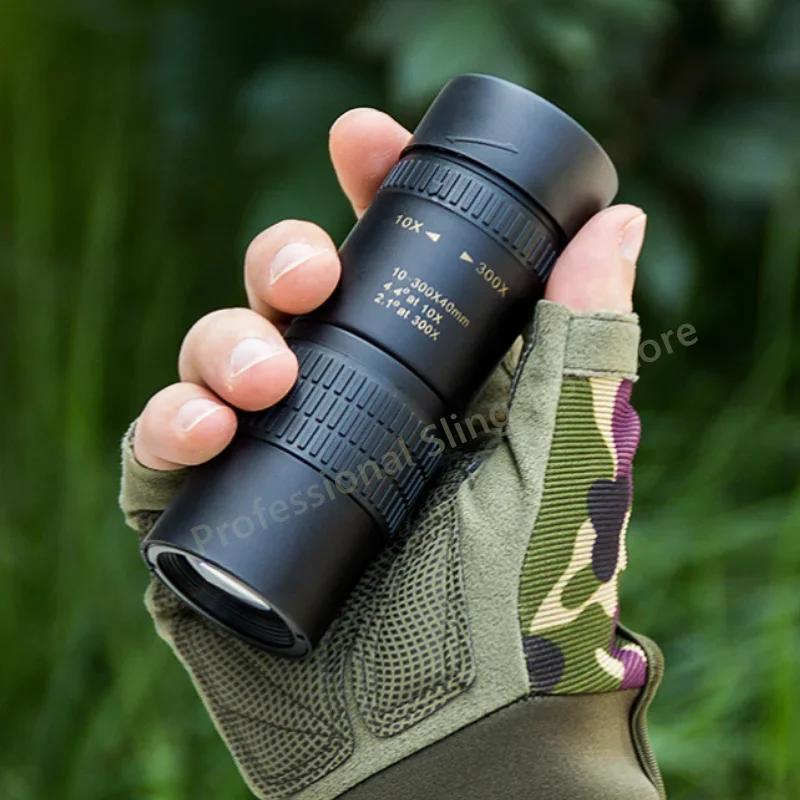 Powerful Monocular Telescope 10-300X Zoom Remote Professional Monocular Telescope HD High Quality BAK4 Prism Portable Camping
