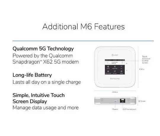 NETGEAR Nighthawk MR6110 M6 AT&T ZEARTS WiFi 6 Mobile Hotspot Router With bands（used 95%new America version without box）