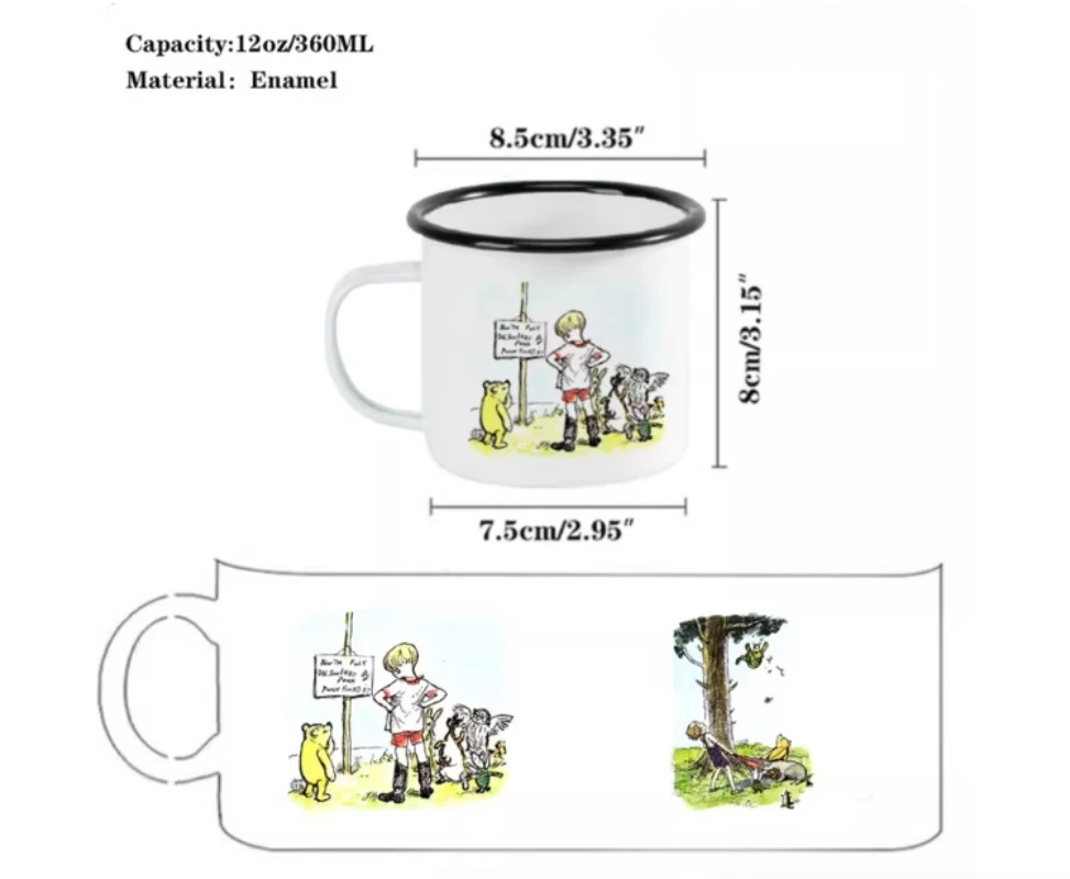 Funny Cartoon Tmall Enamel Mugs Camping Enamel Mug Adventure Campfire Party Beer Juice Cup Mountain Handle Cups Gifts For Camper 5