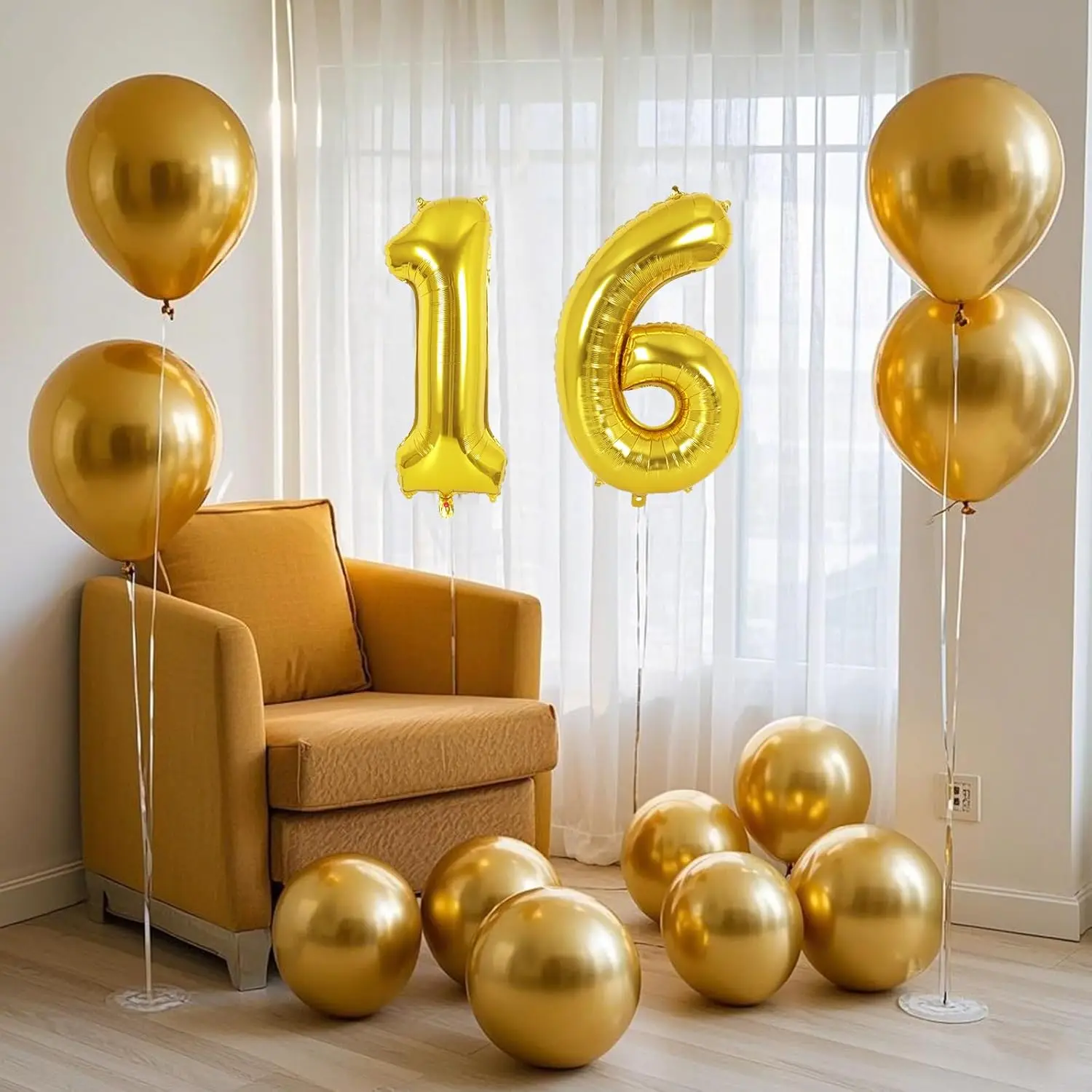 

Balloon digital 32 inch digital birthday party decoration scene aluminum film balloon layout decoration