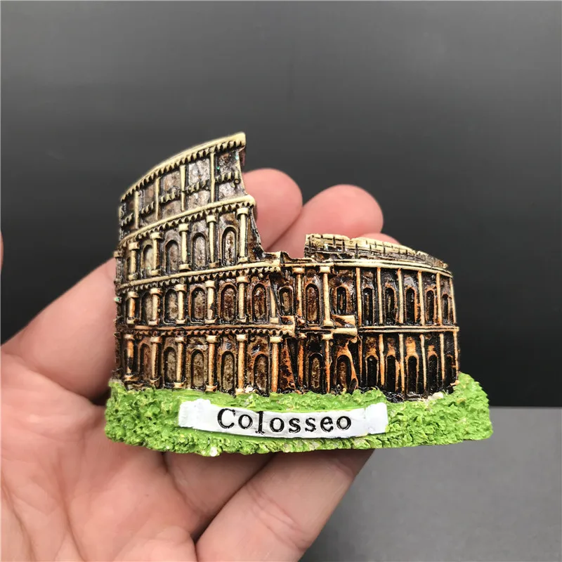 Imanes de resina 3d para nevera, pegatina magnética para nevera, Torre Inclinada de Pisa, Venecia, recuerdos de la catedral de Milán