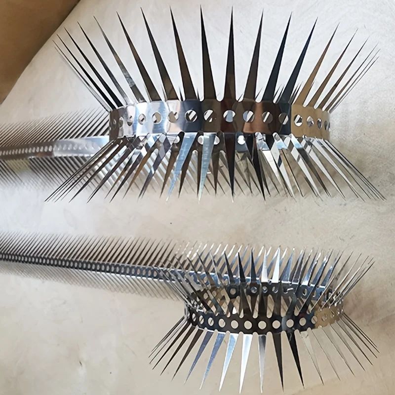 2 Rollen Edelstahl-Vogel- und Nagetierabwehr zur Verhinderung von Mäuseangreifen, Anti-Kletter-Drahtzaun mit Widerhaken – Detail 6
