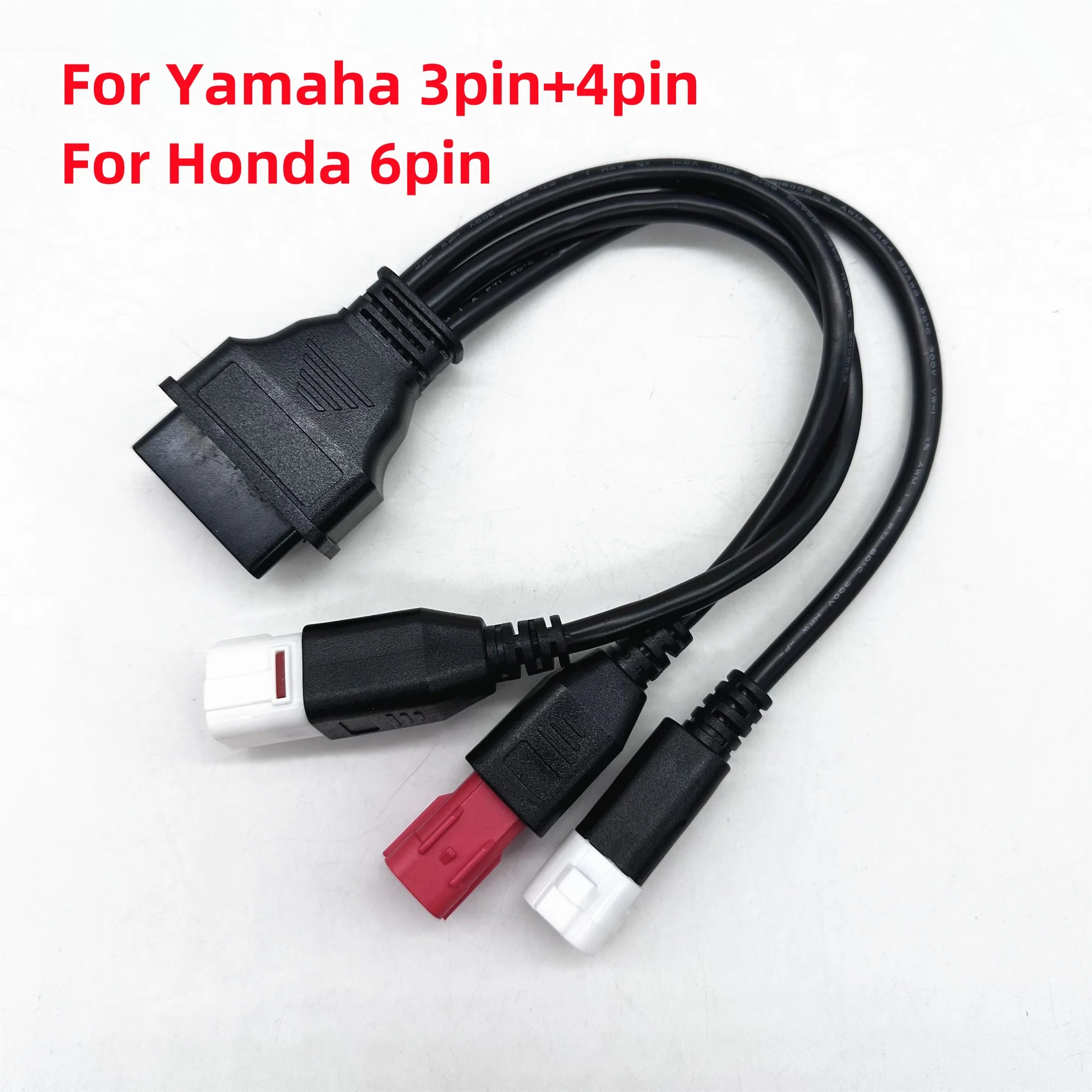 Para Yamaha 3pin 4pin para honda 6pin Yamaha 3IN1 Cable conector de diagnóstico de motocicleta Cable OBD2 Cable adaptador de extensión de Motor