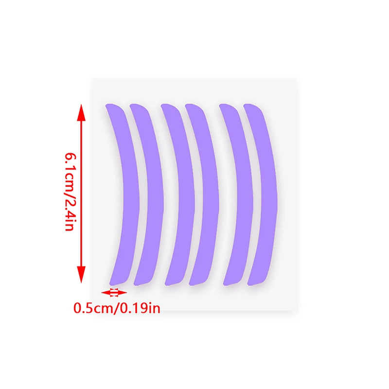 6 Pair Reusable Eyelash Lifting Silicone Stripe Extension Supplies Curler Pad Ribbon Lash Makeup Tools image 6