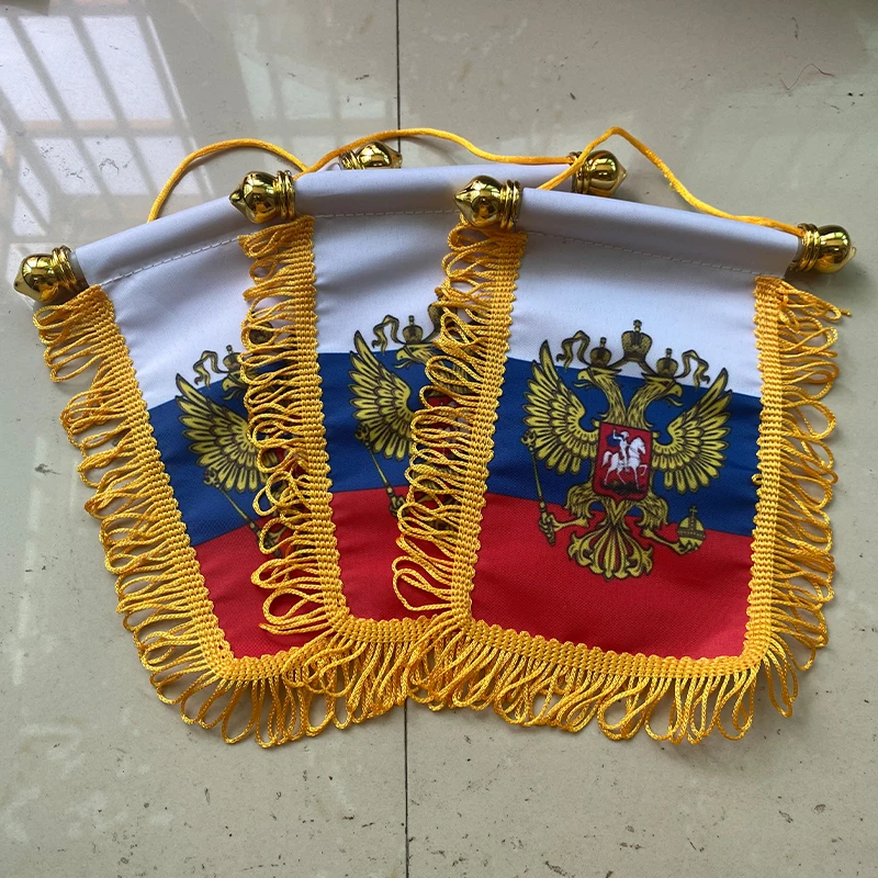 xvggdg   10*15cm  Russian Federation Presidential Flag CCCP Russia National Flag Festival USSR Home Decoration Car Window